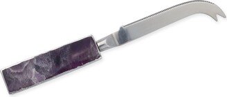 Greatfool Amethyst Soft Cheese Knife - Silver