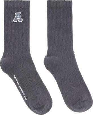 Gray Homeschool Socks