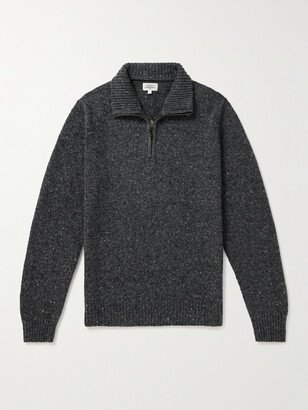 Trucker Donegal Wool-Blend Half-Zip Sweater