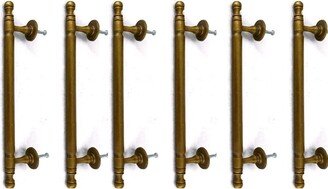 6 Pieces 12' Inch Rear Fix Brass Large Kitchen Cabinet Grab Pulls 31 cm Bolt Fix Old D Style Door Handle Heavy Solid Box Lifts Pulls Ilya