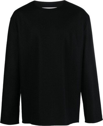 Zip-Detail Wool Jumper-AA