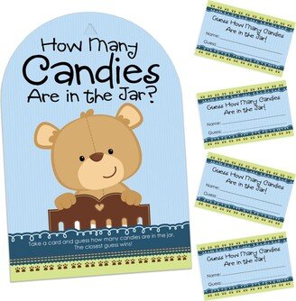 Big Dot Of Happiness Baby Boy Teddy Bear - How Many Candies Baby Shower Game Candy Guessing Game