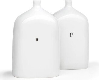 White Porcelain Salt & Pepper Shakers ~ Modern Ceramic Kitchen Accessories Vials