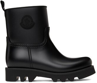 Black Ginette Matte Rubber Boots