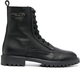 Lace-Up Leather Boots-AU