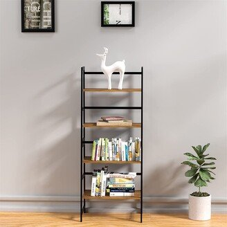 BESTCOSTY Display Bookshelf, 4-tier Ladder Shelf for Home