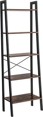 VASAGLE Ladder Shelf, 5-Tier Bookcase, Plant Stand and Storage Rack Wood Look Accent Furniture