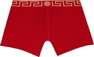 Red Greca Border Long Boxers