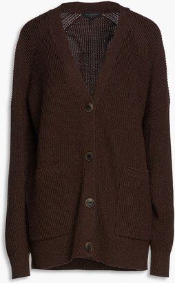 Selah mélange ribbed wool cardigan