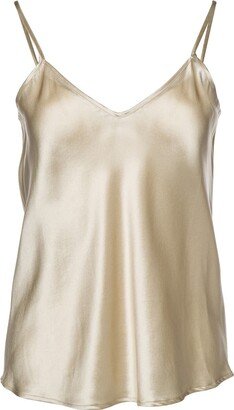 Vasiliki Atelier Vasiliki V-Neck Silk Camisole In Champagne