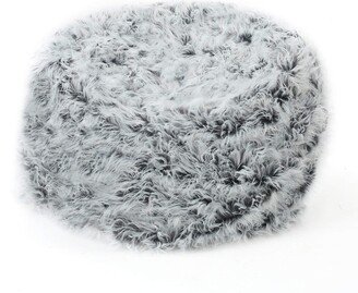 GDFStudio Lycus Faux Fur Bean Bag Chair (Silver Grey)