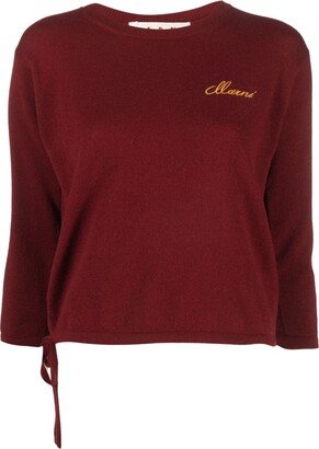 Logo-Embroidered Cashmere Jumper-AF