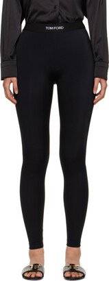 Black Jacquard Leggings