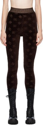 Brown Monogram Leggings-AB