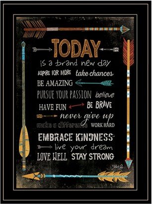 Today Is a Brand New Day by Marla Rae, Ready to hang Framed Print, Black Frame, 21 x 27