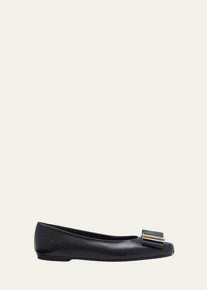 Lena Lambskin Bow Ballerina Flats-AA