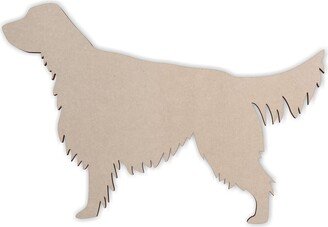 Wooden Dog Wall Art Silhouette Cutout - English Setter Gift For Pet Lover Unfinished & Available 2 To 42 Inches