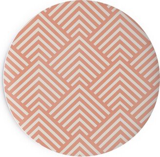 Salad Plates: Mod Triangles - Blush Salad Plate, Pink