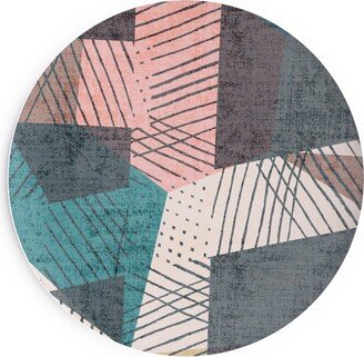 Salad Plates: Abstract Geometic - Multi Salad Plate, Multicolor