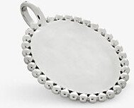 Womens Sterling Silver Deia Recycled Sterling-silver Beaded Oval Charm