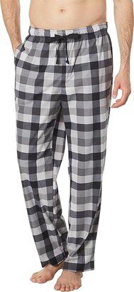 Sustainably Crafted Plaid Fleece Sleep Pants (Storm Grey) Men's Pajama