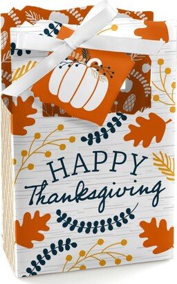 Big Dot of Happiness Happy Thanksgiving - Fall Harvest Party Favor Boxes - Set of 12