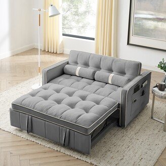 SUNMORYINC Pull Out Sleep Sofa Bed Loveseats Sofa Couch Adjsutable Backrest