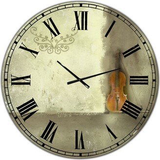 Designart Resting Notes Oversized Cottage Wall Clock - 36 x 36