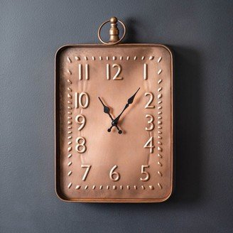 Copper Finish Wall Clock - 12½''W x 2¼''D x 19''H
