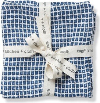 tagltd tag Tag Texturedcheck Dishcloth S2 Blue