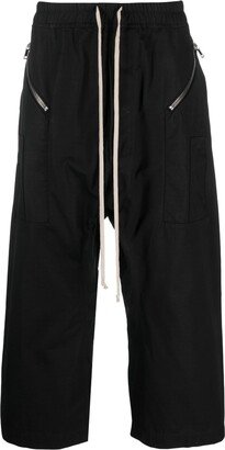 Drawstring-Waistband Cropped Trousers