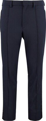 Slim Fit Plain Cropped Trousers-AA