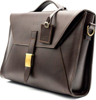 The Dust Company Leather Briefcase Cuoio Havana