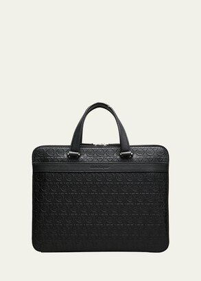 Men's Leather Gancini Business Briefcase-AA