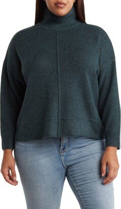 Seamed Mock Neck Sweater