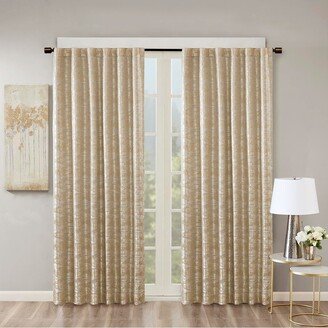 Gracie Mills 1-pc Jacquard Lined Total Blackout Rod Pocket/Back Tab Curtain Panel - 50x95