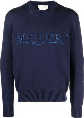 Logo-Embroidered Cotton Jumper-AB