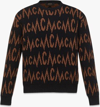Monogram Jacquard Sweater in Recycled Cashmere