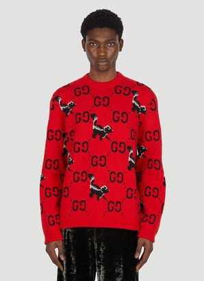 Horsebit Jacquard Sweater - Man Knitwear Red L