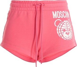 Logo Printed Drawstring Shorts-AI