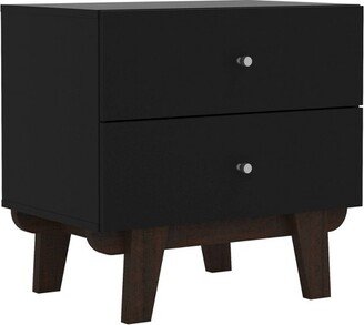 Kincaid Wood 2 Drawer Nightstand Matte Black