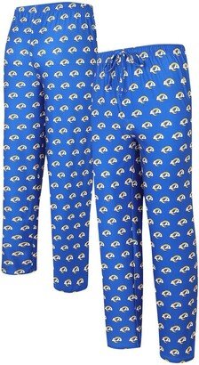 Men's Concepts Sport Royal Los Angeles Rams Gauge Allover Print Knit Pants