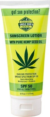 Uncle Bud's Hemp Sunscreen Lotion - SPF 50 - 6oz