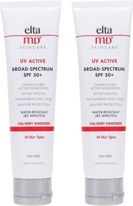 UV Active Broad Spectrum SPF 50+ 3 oz 2 Pack