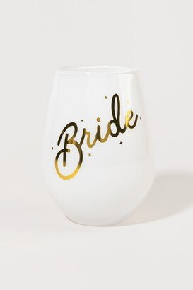 Jumbo Stemless Wine Glass Bride