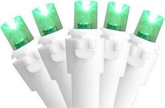 Northlight Set of 50 Green Led Wide Angle Christmas Lights - White Wire