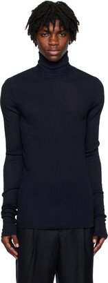 Navy Ribbed Turtleneck