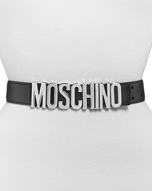 Women's Logo Buckle Leather Belt