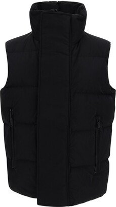 Funnel Neck Quilted Gilet-AA