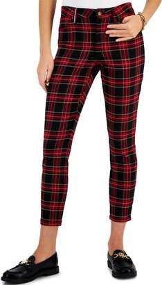 Women's Plaid Skinny Ankle Pants